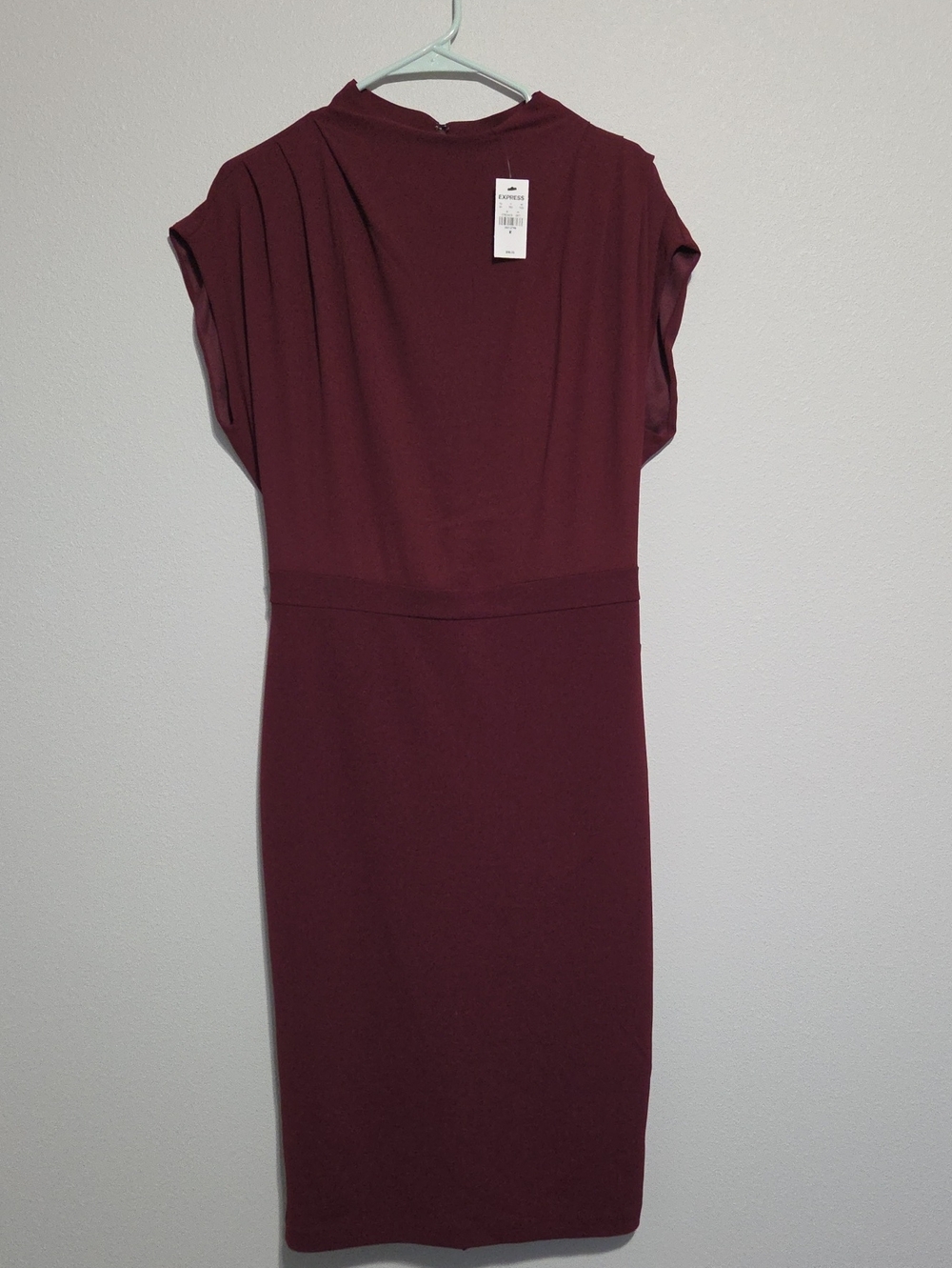 Express Maroon Midi Sheath Dress